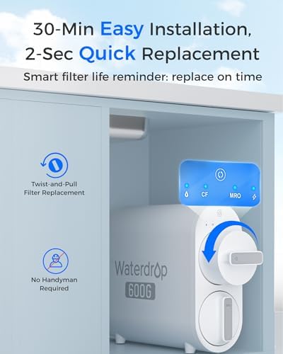 Waterdrop G2CF Filter, Replacement for G2 & G2P600 & G2MNR RO System