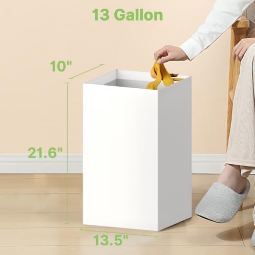 Magicheap 13 Gallon Disposable Trash Cans for Parties, 4 Pack, White