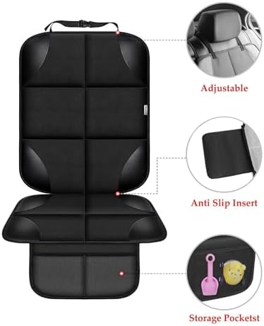 Meolsaek Car Seat Protector for Child Car Seat，Non-Slip Backing No Imprints