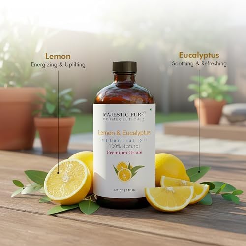 Majestic Pure Lemon Eucalyptus Essential Oil for Diffuser - 4 Fl Oz