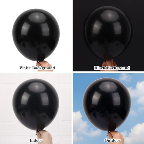 RUBFAC Balloons Black Balloon Arch for Black Birthday Decorations 154pcs