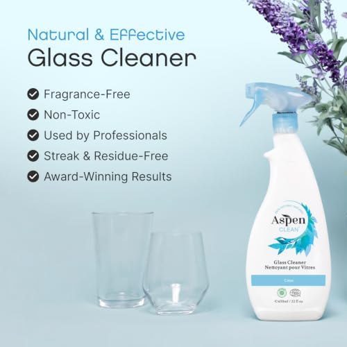 AspenClean Glass Cleaner Spray | 22 oz - Pack of 2