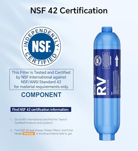 Stokk RV Water Filter with Flexible Hose Protector 2 Pack, NSF Certified