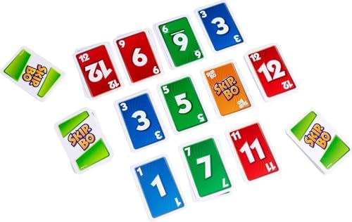 Mattel Games Skip-Bo Card Game in Storage Tin, for 2-6 Players