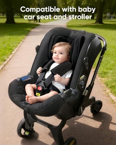 TinlyFinly Infant Car seat Insert, for Preemie Newborn Infant, Black