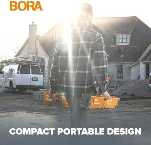 BORA Workhorse X Saw Horses 2 Pack Folding Heavy Duty Metal Sawhorse