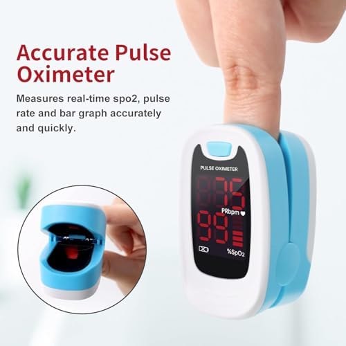 CONTEC Pulse Oximeter, SpO2 & PR Value Blood Oxygen Monitor w/Lanyard
