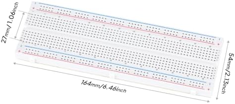 ELEGOO 3pcs Breadboard 830 Point Solderless Prototype PCB Board Kit