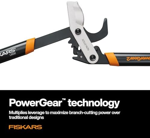 Fiskars 32” PowerGear2 Garden Bypass Loppers, 2" Cut Capacity Tree Trimmer