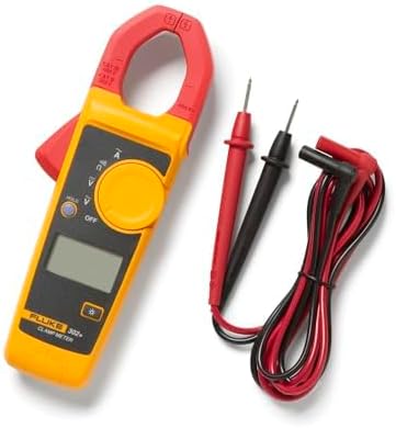 Fluke 302+ Digital Clamp Meter, 30mm Jaw, Measures AC Current to 400A, Measures AC/DC Voltage to 600V, Includes 2 Year Warranty