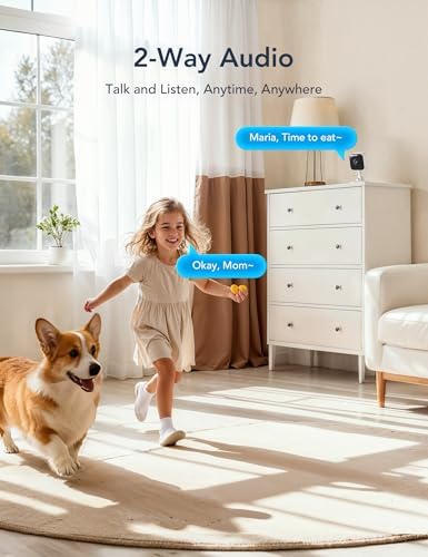 GNCC 2K Indoor Camera for Home Security with Phone App 5G/2.4G WiFi Pet Cam