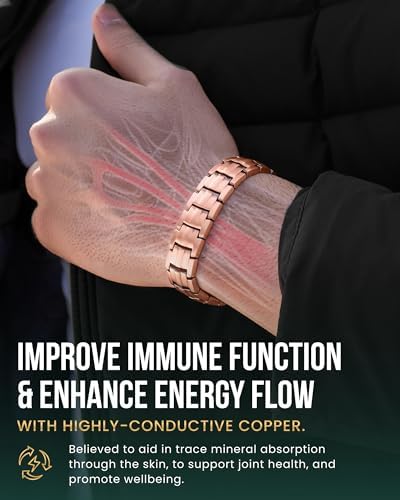 MagnetRX® EllipseMAX Copper Magnetic Bracelets for Men (Classic)