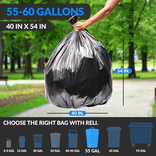 Reli. 55-60 Gallon Trash Bags Heavy Duty