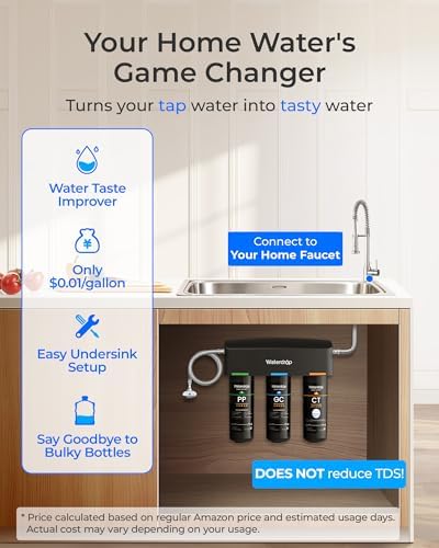 Waterdrop TSA 8 Layer Under Sink Water Filter System, NSF/ANSI 42 Certified