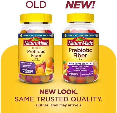 Nature Made Prebiotic Fiber Gummies for Adults and Kids, 90 Gummies