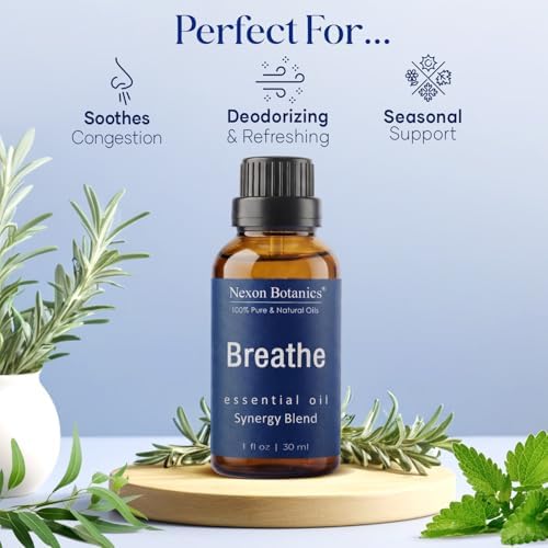 Breathe Essential Oil Blend 30 ml - Eucalyptus, Menthol for Humidifiers