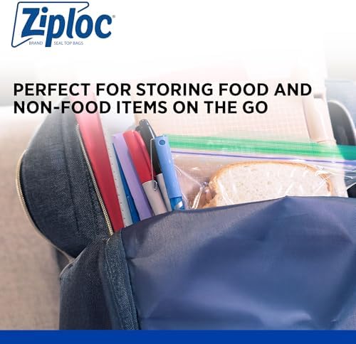 SC Johnson Professional Ziploc Sandwich Bags, Grip n Seal, Bulk 500 Count