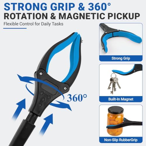 Grabber Reacher Tool - 32” Extra Long Foldable Gripper and Reaching Tool