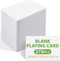 REGUICORP 270PCS Blank Playing Cards, 2.5" x 3.5" Printable Blank Game Cards, White Blank Playing Cards to Write On for Study, Leave Comments, Write, and Draw