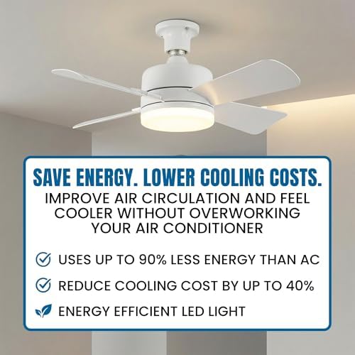 SOCKET BREEZE 15.4" Socket Fan Light Celing Fan with Remote Control