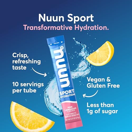 Nuun Sport Electrolyte Powder Packets Pink Lemonade, 16 Servings