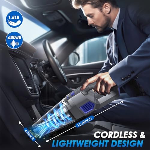 Gxzsk Handheld Vacuum Cordless, Hand Held Car Vacuum Cleaner, Hand Vacuum