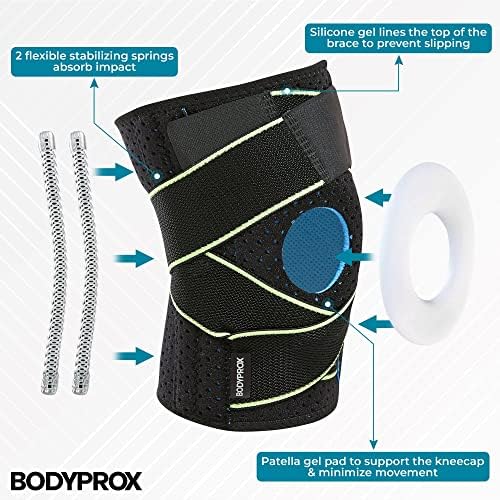 Bodyprox Knee Brace with Side Stabilizers & Patella Gel Pad Support