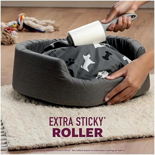 Scotch-Brite Pet Hair Extra Sticky Lint Roller, 95 Sheets Total,1 Pack