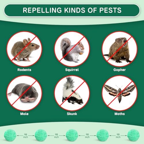 Moth Balls for Outdoor Use, Peppermint Rodent Repellent Balls 14 Pack