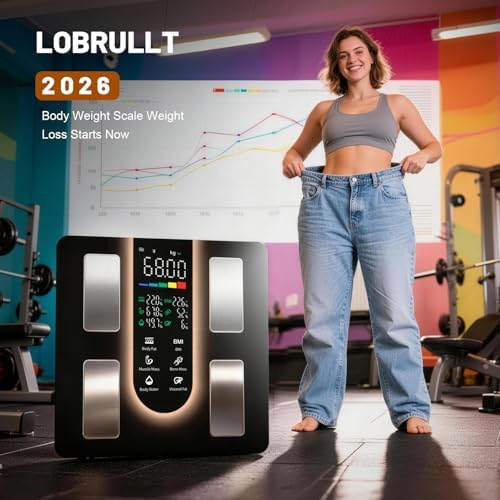 Smart Scale for Body Weight: BMI & Body Fat, 23 Metrics,5.8" Large Display