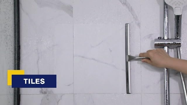 Hiware All-Purpose Shower Squeegee for Shower Doors, Bathroom, Window and Car Glass - Stainless Steel, 10 Inches