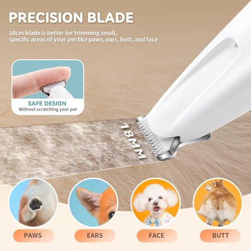 2026 New Pet Precision Trimmer, Dog Paw Trimmer with LED Light, Ultra Quiet