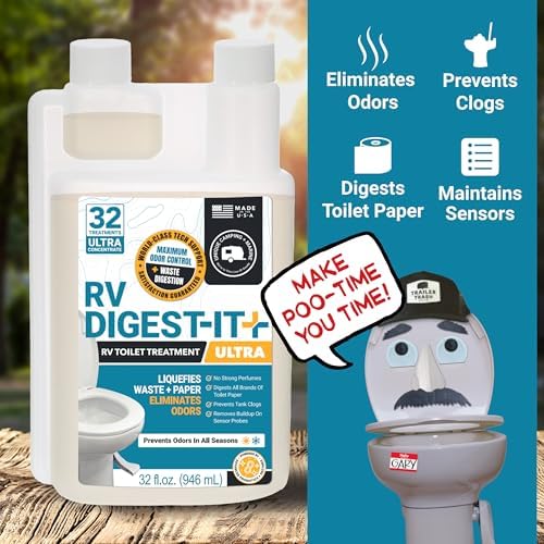 Unique RV Toilet Treatment, RV Digest-It Ultra Liquid, 32 Uses