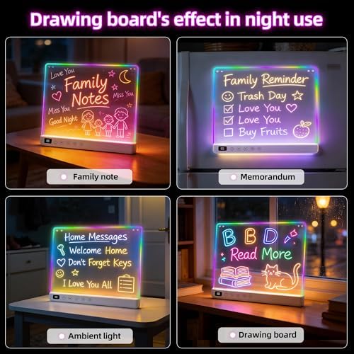 Cosmody Rechargeable LED Drawing Board,Gift for Boys Girls Ages 3+ (White)
