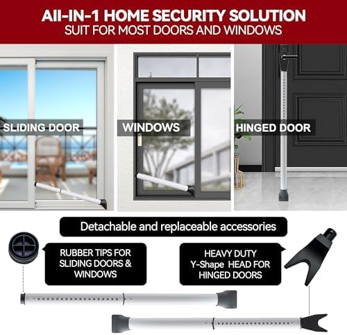 AceMining Door Security Bar, Patio Door Lock, 20-50 in