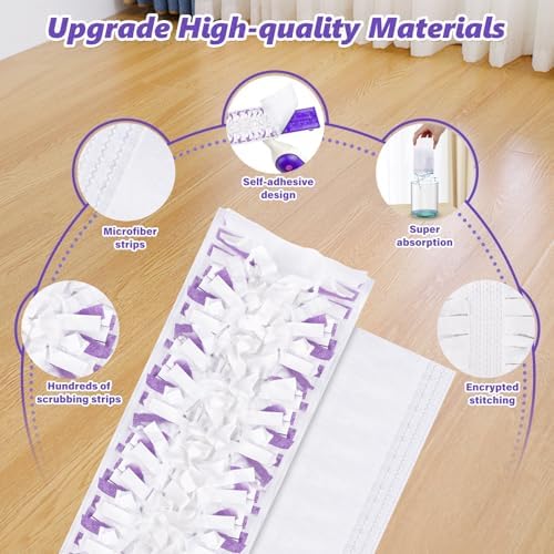 Mop Pad Refills for Swiffer PowerMop: 20 Pcs Disposable Pads