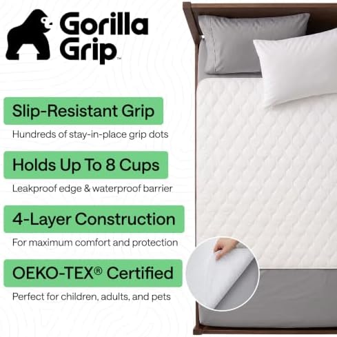 GORILLA GRIP Washable Reusable Underpads, 52x34 White