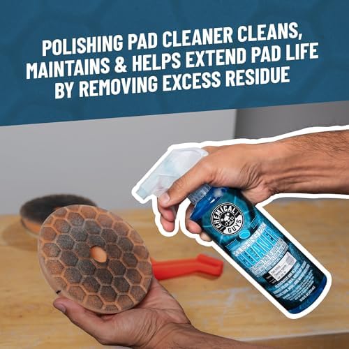 Chemical Guys, 5.5 in Foam Buffing Pad Kit, 3 Pads & Pad Cleaner, 4-Piece