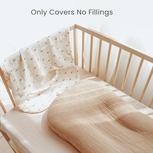 Konssy 2 Pack Muslin Baby Lounger Covers, Covers Only, 30.7" x 20"