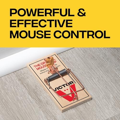 Victor Metal Pedal Mouse Traps, 12-Pack, Reusable Wooden Snap Traps