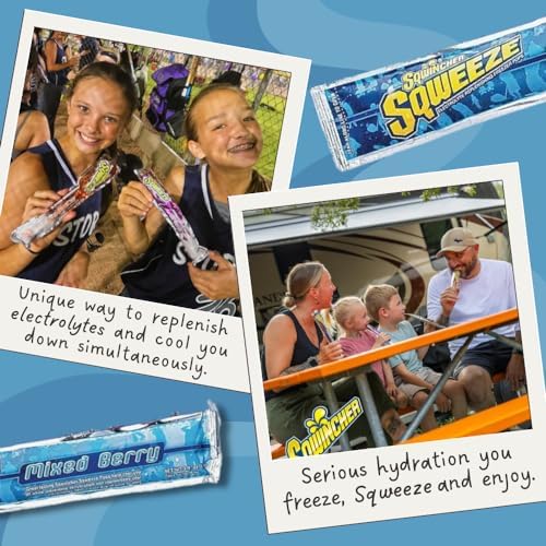 Sqwincher Sqweeze Electrolyte Replenishing Freeze Pops, Assorted Flavors, 10 per Pack
