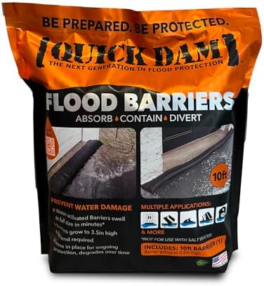 Quick Dam Water Activated 10ft Flood Barrier, Pack of 1