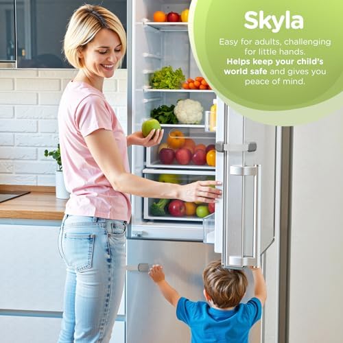 SKYLA HOMES Cabinet Strap Locks for Baby Proofing, 8 Pack, Gray