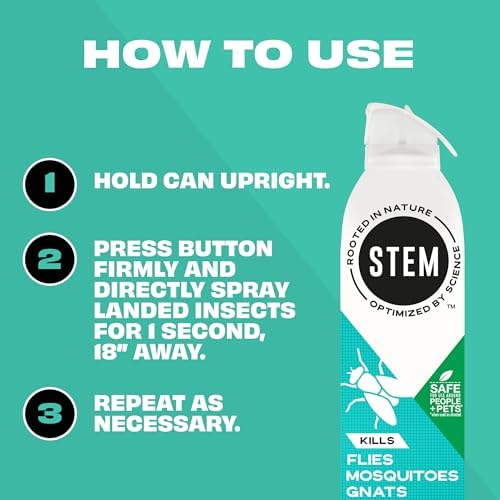 STEM Plant-Based Bug Spray, Insect Killer Indoor Outdoor, 10 fl oz