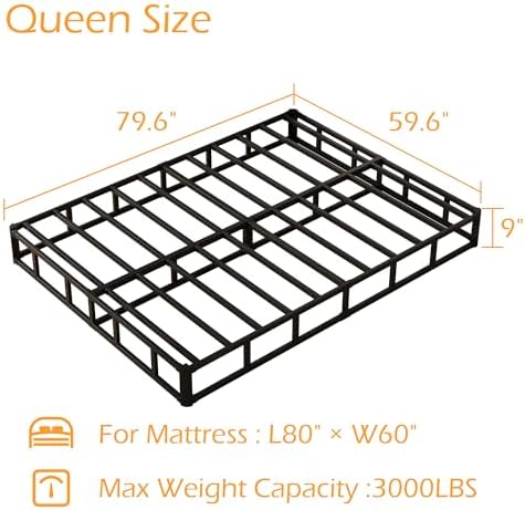 Maenizi 9 Inch Box Spring for Queen Bed, Bed Base with Fabric Cover