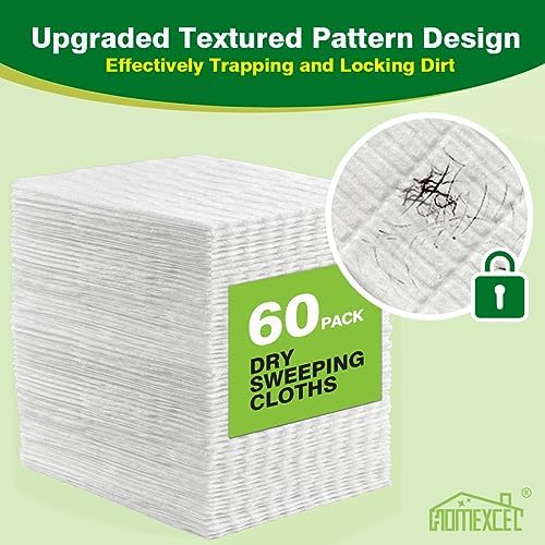 HOMEXCEL Dry Sweeping Cloths for Swiffer Sweeper 64 Count Disposable