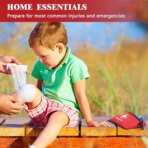 Mini First Aid Kit - 140 Piece Small First Aid Medical Kit