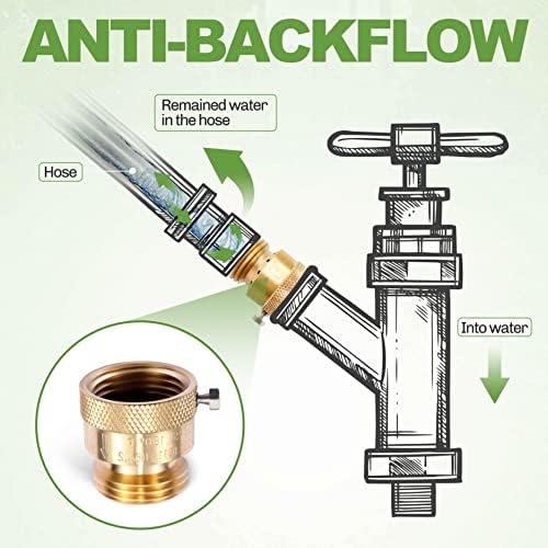 2 Pack Brass 3/4" Inch GHT Hose Bibb Backflow Preventer Vacuum Breaker