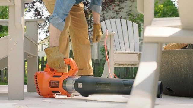 BLACK+DECKER 20V MAX Weed Eater, Edger and Sweeper Combo, Includes 2 Batteries and Charger, Cordless Electric Weed Wacker and 130 Mph Hard Surface Leaf Blower, 10 in. (LCC222)