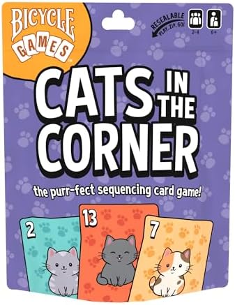 Bicycle Cats in the Corner Card Game for 2-4 Players Ages 6+